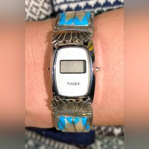 Stunning Vintage Turquoise Native Cuff Watch